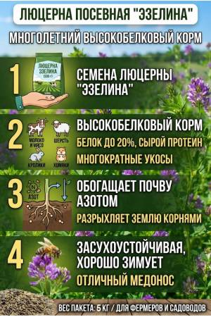 Люцерна посевная Эзелина 5 кг
